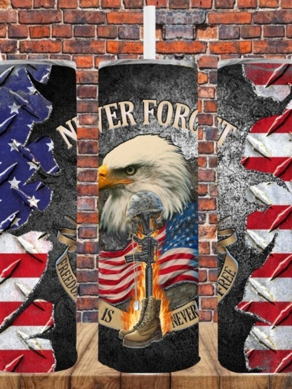 Sublimation Tumbler Freedom Is Never Free
